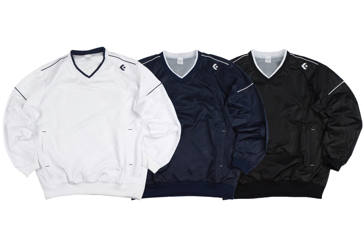 【3色展開】【S-2XOサイズ展開】コンバース CONVERSE Vネックウォームアップ［スリムタイプ］【CB162510S】※セットアップ可能