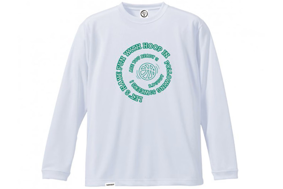 ビー.バディ B.BUDDY ROUNDロングTシャツ（ホワイト）【LT21-002】