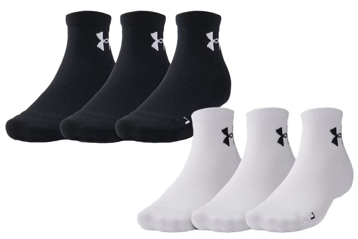 ローソックス3足組 アンダーアーマー 【1371937】 バスケ ソックス バッソク 靴下 