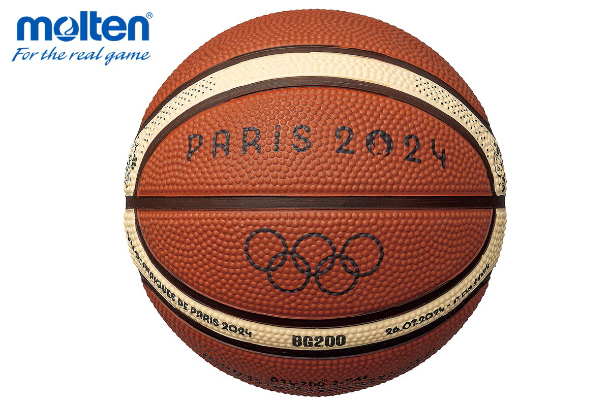 パリ2024オリンピック競技大会公式試合球レプリカ バスケットボール1号球 ゴム モルテン 【B1G200-S4F】 【返品・交換不可】 ★
