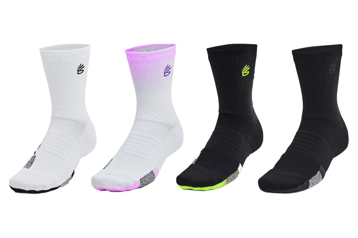 カリー アーマードライ プレーメーカー ミッドクルー ソックス アンダーアーマー 【1376231】 バスケ ソックス バッソク