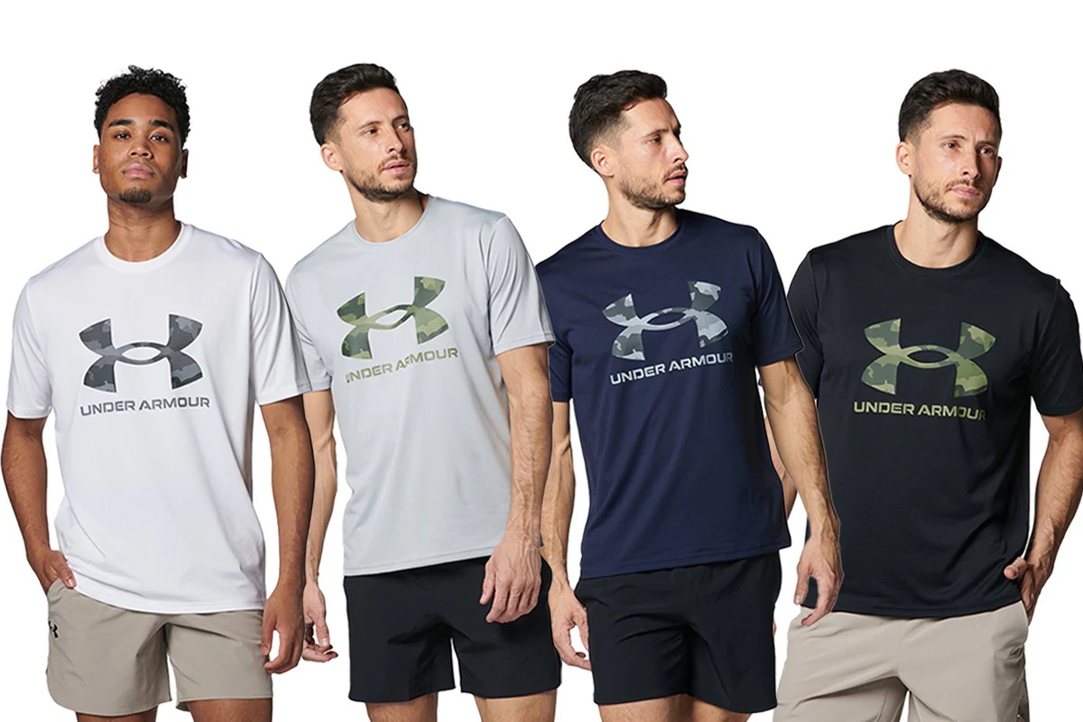 テック カモ ビッグロゴ ショートスリーブTシャツ アンダーアーマー 【1384797】 バスケ tシャツ 半袖 練習