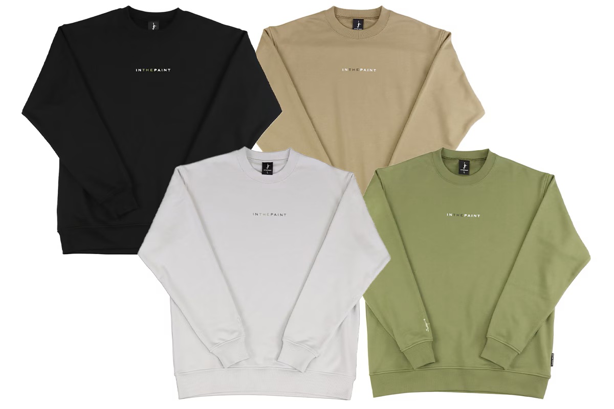 ナチュラルアースカラースウェットシャツ インザペイント 【ITP25428】 バスケ 長袖 冬 防寒