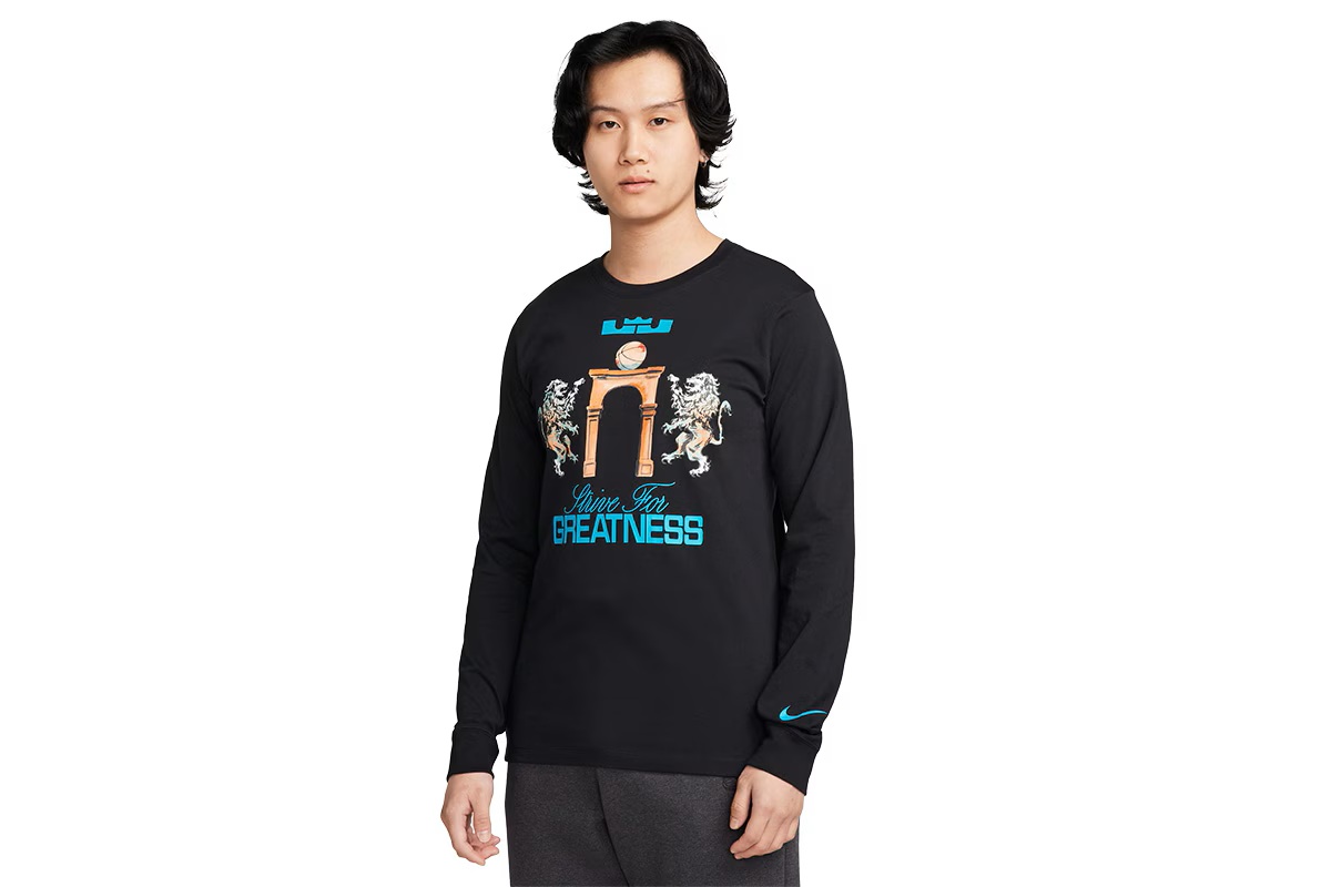 レブロンロングスリーブ バスケットボール Tシャツ ナイキ 【FQ4909-010】 バスケ 長袖 ロンt 冬 