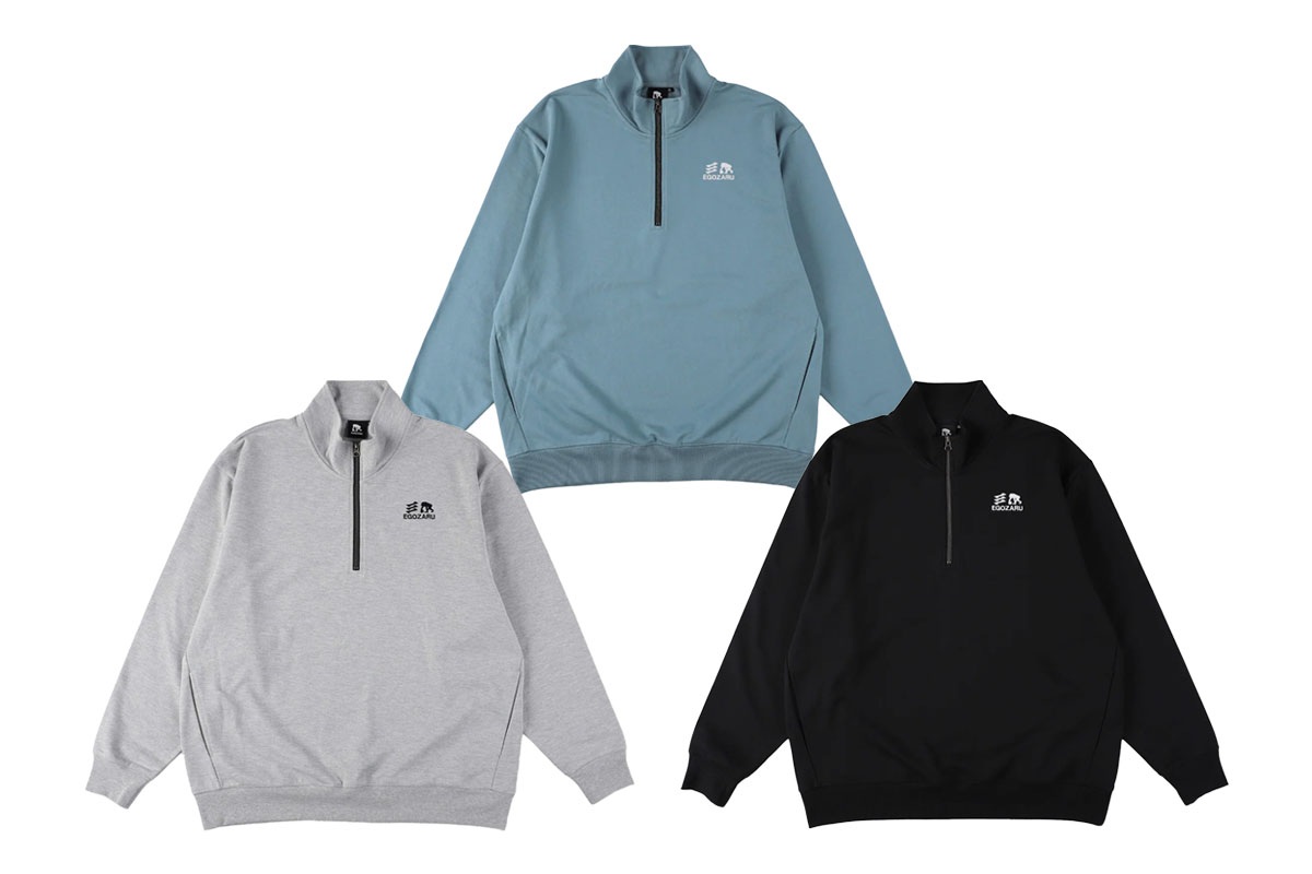 デュアルロゴ ハーフジップ スウェット エゴザル 【EZFW24USW009】 バスケ 長袖 ウェア 冬