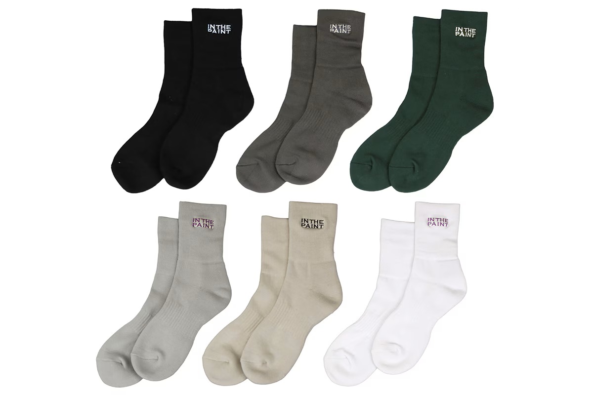 タイポグラフィー ソックス インザペイント 【ITP25449】 バスケ バッソク 靴下