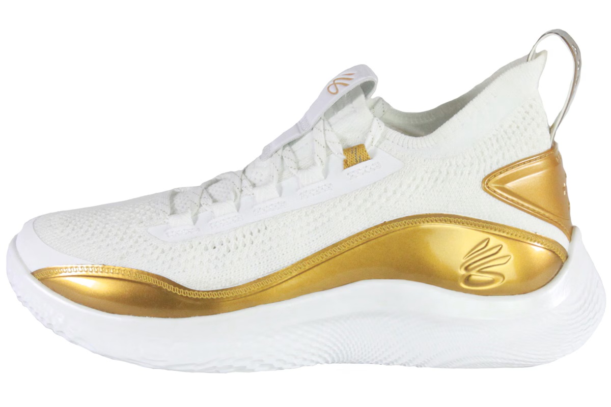 【キッズサイズ】アンダーアーマー UNDER ARMOUR GSカリー8 GS Curry8 GOLDEN（WHITE/WHITE/METALIC GOLD）【3024457-102】