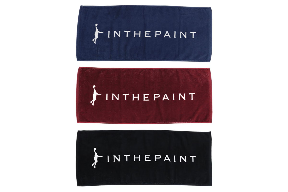 ◆ネーム刺繍可能◆ カーマイン＆インディゴ タオル インザペイント 【ITP25405】 バスケ 記念 卒団 卒部 卒業 引退